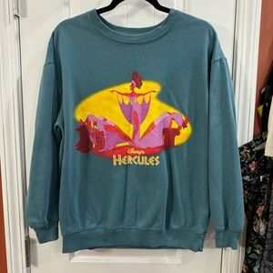 Disney Hercules Muses Graphic Crewneck Sweatshirt Size Large